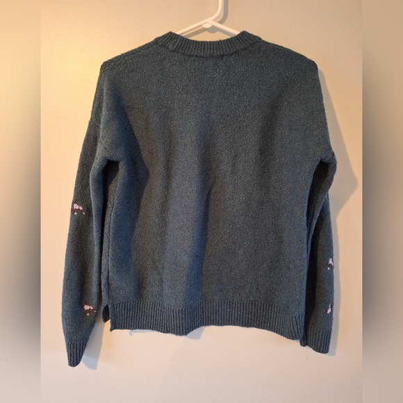 Madewell Embroidered Cross- Stitch Floral Pullover Sweater XS - Picture 7 of 9
